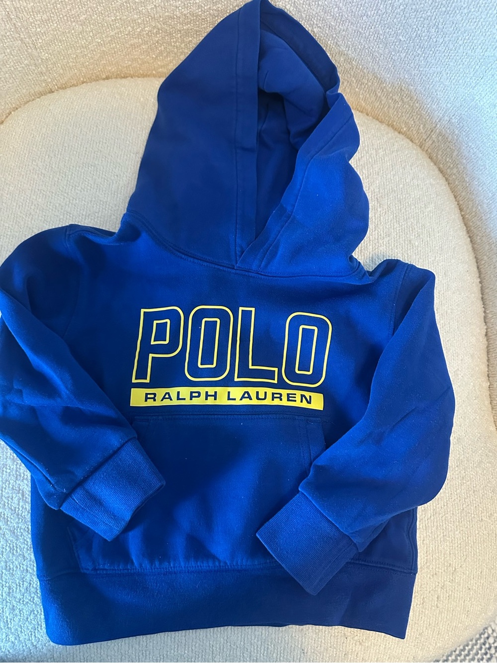 Polo by Ralph Lauren Royal Blue Hoodie with Yellow Logo